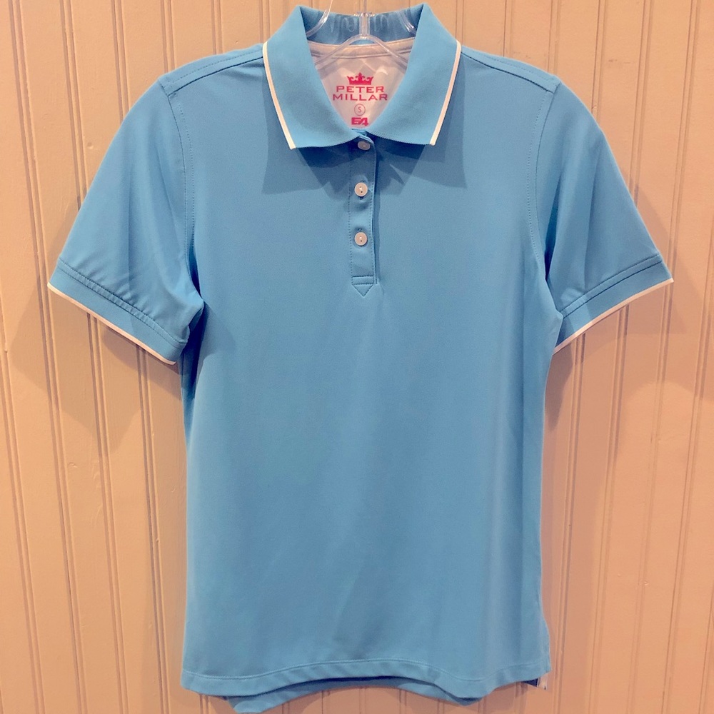 Peter Millar Short Sleeve Collared Shirt, Size S
